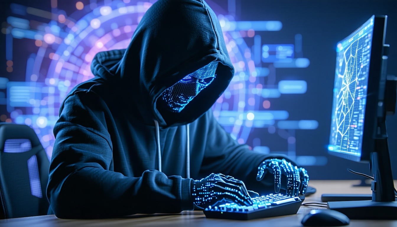 A hacker attempting to exploit a web application v